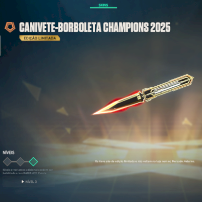 CONTA VALORANT COM PACOTE CHAMPIONS 2025 + PACOTE LOUD + MUITAS SKIN