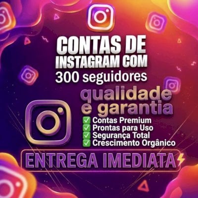 🛡️ Conta Instagram 300 Seguidores | Sem Bloqueios | Garantia & Suporte