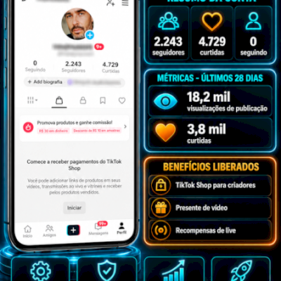 TikTok Shop BR | 2,2k seguidores |  Pronta para Crescer