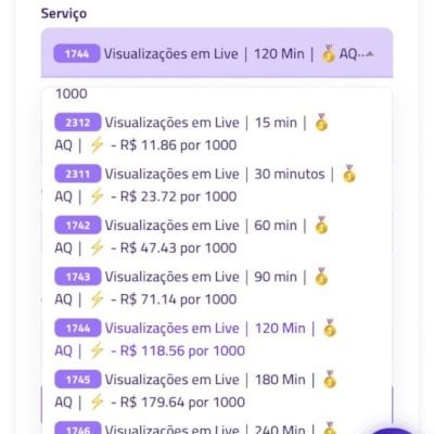 Seguidores e visualização no tktk