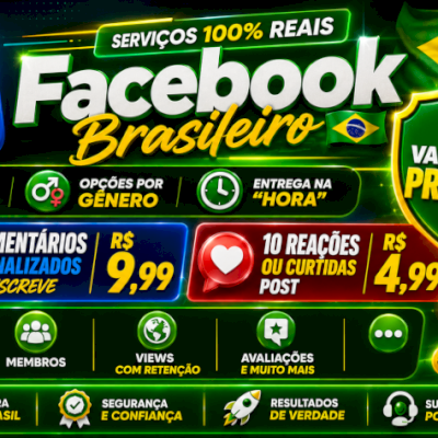 Facebook Comentários (vc escreve) Promova seu produto com diversos serviços.