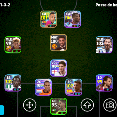 Conta Efootball Força 3076 1 Icons e 3 Showtimes