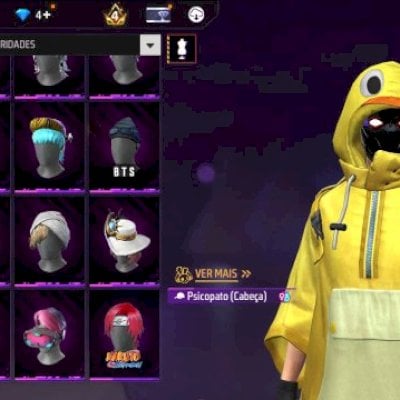 Conta free fire gemada prime 4 quase 200 peitas
