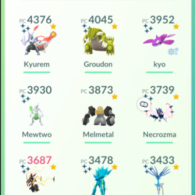 Conta Pokémon Go nível 59! | Shiny White Kyurem & Shiny Mega Rayquaza