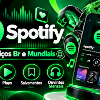 🎵 Spotify | Seguidores, Salvamentos, Plays e Ouvintes Mensais 🔰