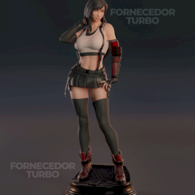 Tifa Lockhart 3D - Arquivo .Stl Para Impressão 3D