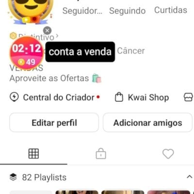 VENDO ESTÁ CONTA DO KWAI COM 51K DE SEGUIDORES ORGÂNICOS