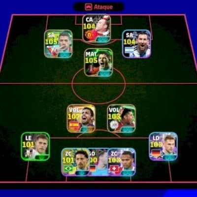 Conta Efootball! 3200 de Força Coletiva + Craques 107/105/104