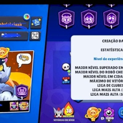 Conta de brawl stars com 60k de troféu e várias skins