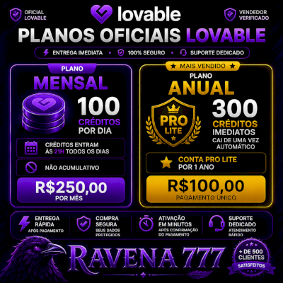 ⚡ 300 CRÉDITOS + PRO LITE 1 ANO POR APENAS R$100