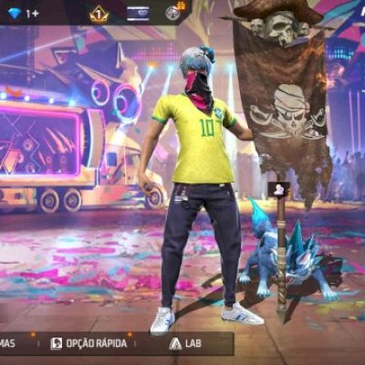 Conta nível 53, skins raras, bandeirão e mais 9 emotes, várias skins,carro, pet