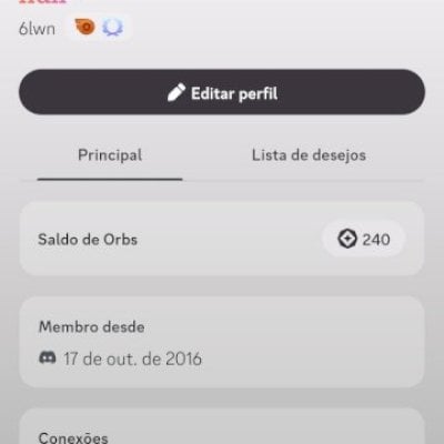 CONTA DISCORD 2016 4 LETRAS USER