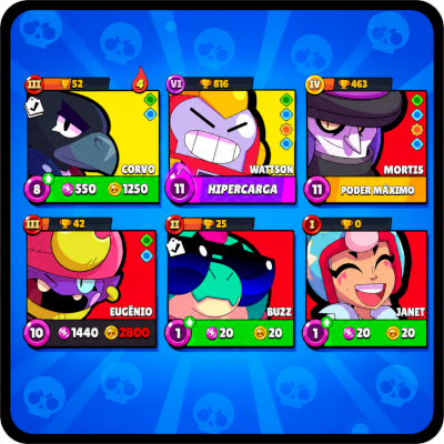 CONTA DE BRAWL STARS 35 BRAWLERS | 2 LENDARIOS