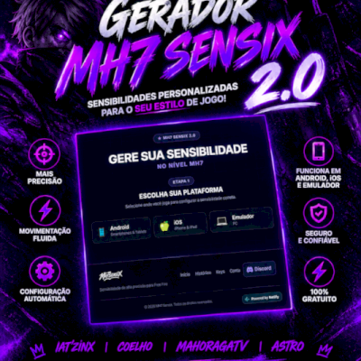 MH7 SensiX 2.0 | Gerador de Sensibilidade para Free Fire