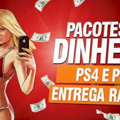 PS4 PS5 GTA 5 ONLINE PACOTES DINHEIRO - 10 MILHÕES