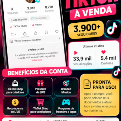 TikTok Shop BR | 3,9K seguidores | 8,7K curtidas /