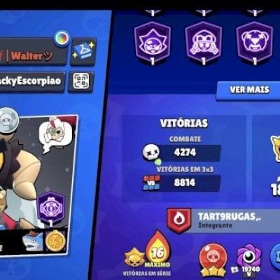 Conta Antiga e Rara de Brawl Stars com todos os brawlers