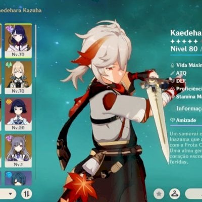 Conta Ar 54 com 8 personagens 5 estrelas: Kazuha, Raiden, Kinich e muito mais!!