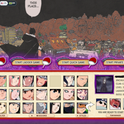 Conta Naruto-Arena [TODOS PERSONAGENS DESBLOQUEADOS]