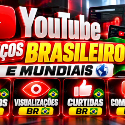 ▶️ YouTube — Inscritos, Views, Curtidas, Comentários e Serviços para Lives