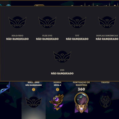 Unranked com TODOS os Champs e 105 Skins ( ADC / SUP )
