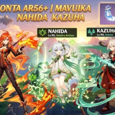 Conta Endgame Ar59 | Mavuika, Nahida, Kazuha + Banner Garantido