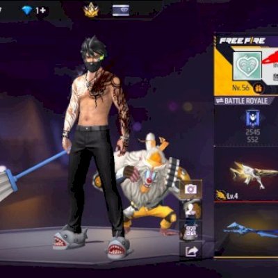 Conta de free fire gemada com cabelo fitinhaprime 4 conta cria na indonésia