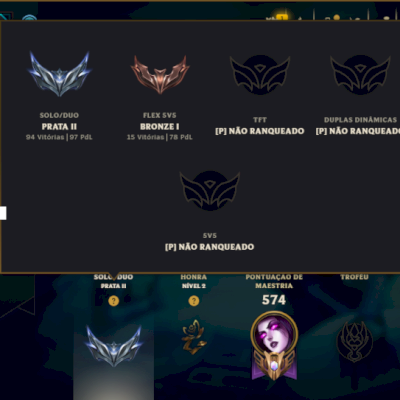 Prata 2 com TODOS os Champs e 151 Skins ( SUP / ADC )