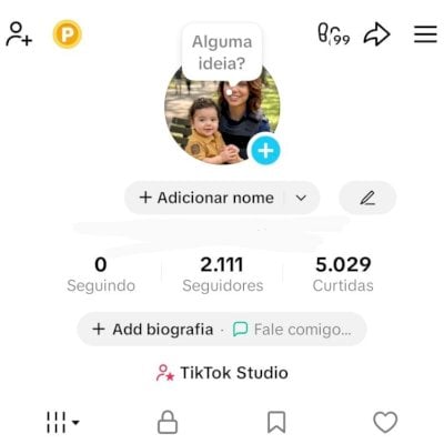 CONTA TIK TOK 2,1K DE SEG E 5K DE CURTIDAS (SHOP DAQUI A 30 DIAS) CONTAS TIK TOK