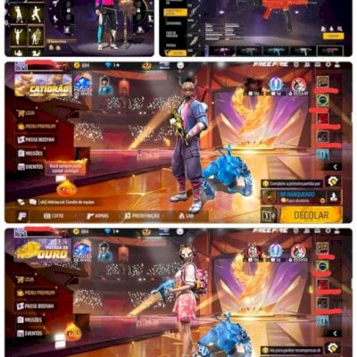 Conta Free Fire Og | Passe 1 Sakura + Calça/dino Angelical + 15 Old Incubadoras
