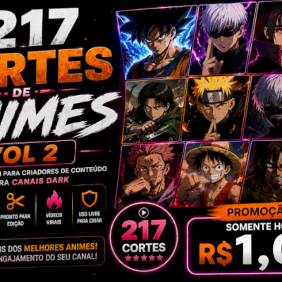 Pack 217 Cortes de Animes Vol. 2 | Cenas Épicas ENTREGA AUTOMÁTICA 🎯