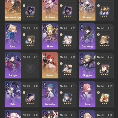 Conta Honkai Star raio Ar 50