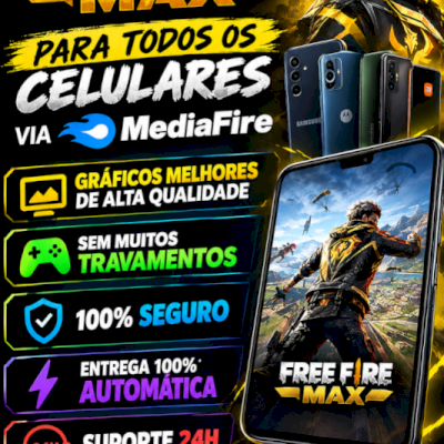 🔥 FF MAX PARA COMPATÍVEL PARA TODOS CELULAR VIA MEDIAFIRE 🔥
