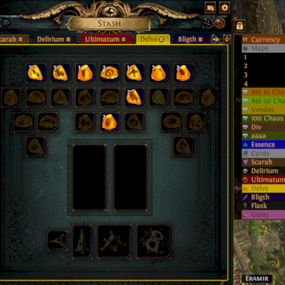 Conta GGG Path of exile 1 e 2 vaal supporter pack com 610 points e todas abas