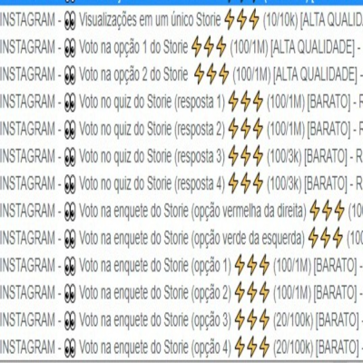 Visualização storys / voto em opçao storys  / voto em quiz storys  /