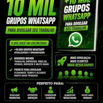 +10 mil grupos no whatsapp por apenas 4,99!