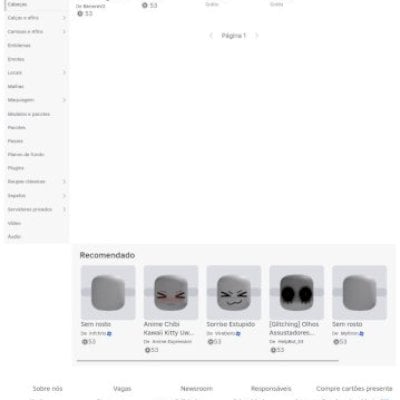 Conta  de Roblox com várias skin de anime e etc