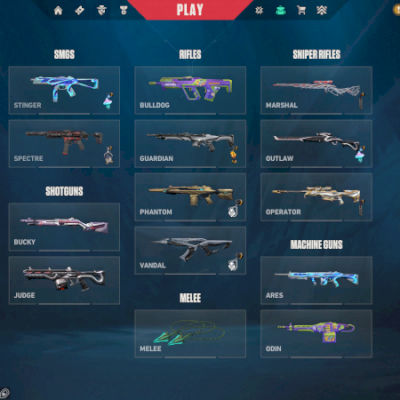 Conta De valorant com kuronami e mts skins de faca e vandal. Skins no lol também