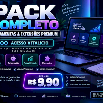 Pack Completo de Ferramentas & Extensões Premium — Acesso Vitalício