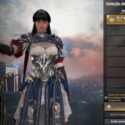 VConta Black Desert Level 61 + 25K Crons + Traje Premium