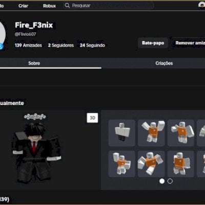 Conta roblox masculina com jogos e robux gastos
