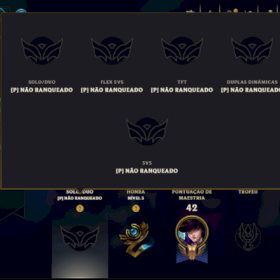 Unranked com 35 Champs e 50 Skins ( MONO ADC )