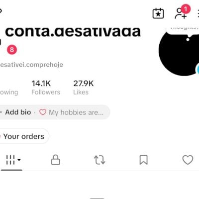 Conta TikTok 14 mil seguidores