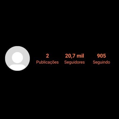 Conta com 20k de seguidores