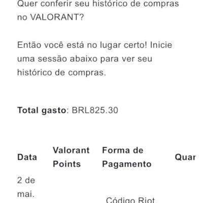 CONTA VALORANT +800 GASTOS