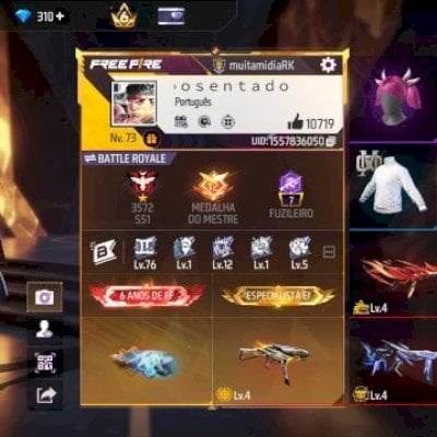 CONTA DE FF MUITO GEMADA PRIME 6/500 PEITAS/5 EVOLUTIVA/2 PUNHO/ANJO F/UMP ATT