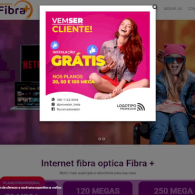 Site pronto para Provedor de internet em PHP