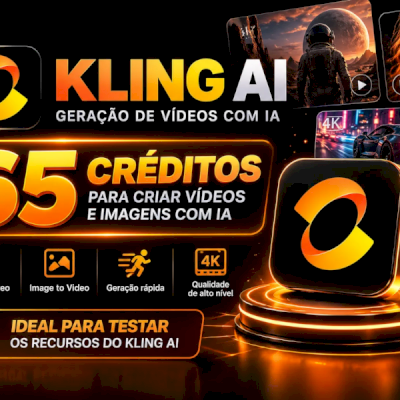 Kling AI – 65 Créditos | Geração de Vídeos com IA