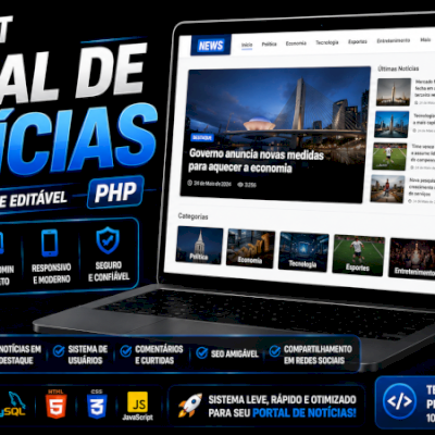 📰 Sistema Portal de Notícias PHP Premium 100% Editável ⭐