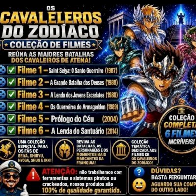 🐦‍🔥🐲❄️⛓️ SAGA ESPECIAL: OS CAVALEIROS DO ZODÍACO DE 1997 - 2014 ⛓️❄️🐲🐦‍🔥